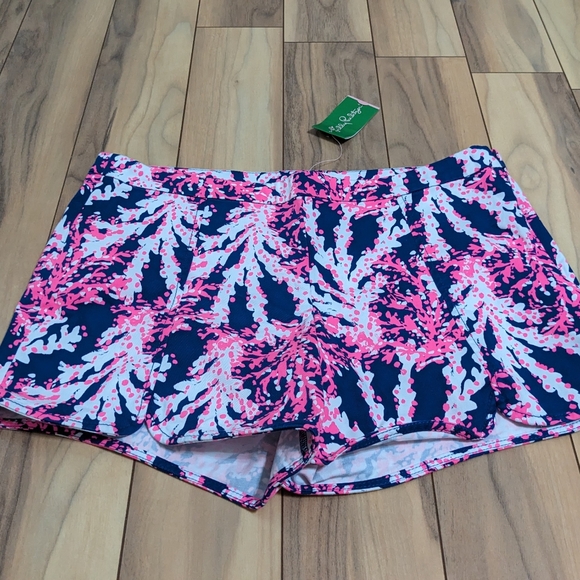 NWT! Lilly Pulitzer Hazelle Stretch Shorts Nauti Navy Beyond The Sea Size 12 - Picture 2 of 14